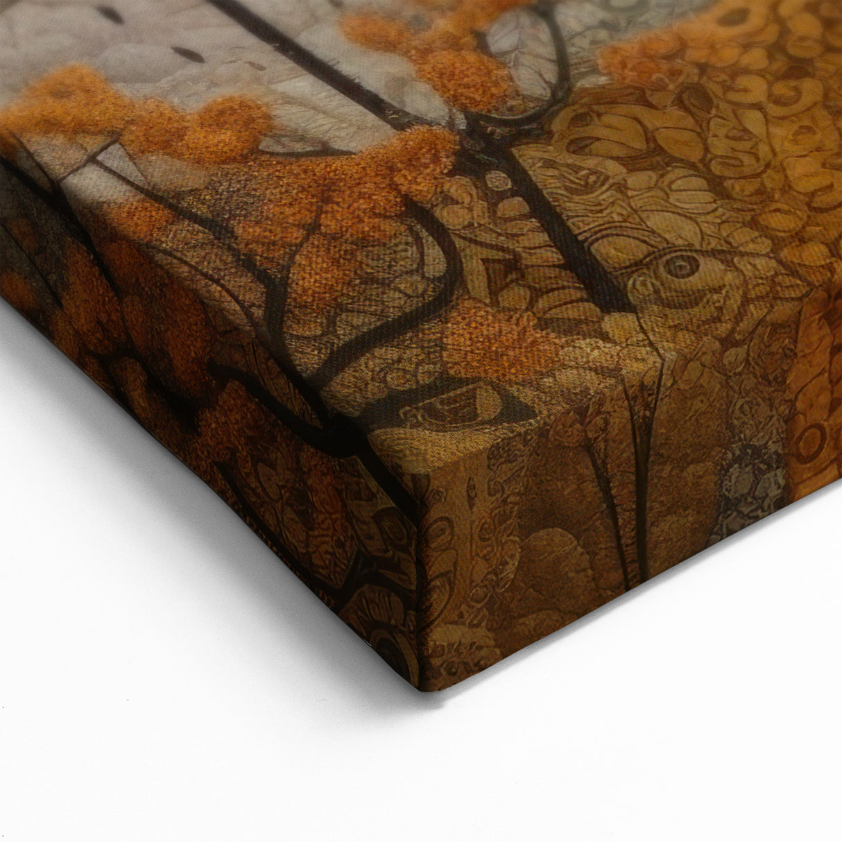 Rolling Hills Fall Wall Art - Earthy Olive Green and Yellow Landscape