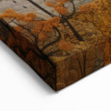 Rolling Hills Fall Wall Art - Earthy Olive Green and Yellow Landscape