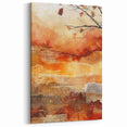 Sunset Fall Wall Art - Warm Orange and Red Abstract Autumn Decor