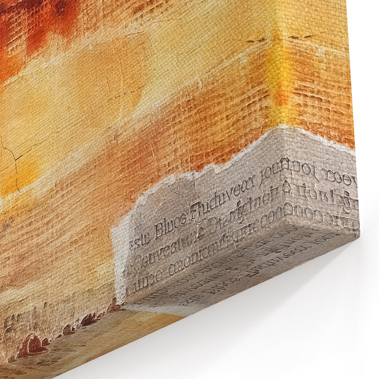 Sunset Fall Wall Art - Warm Orange and Red Abstract Autumn Decor