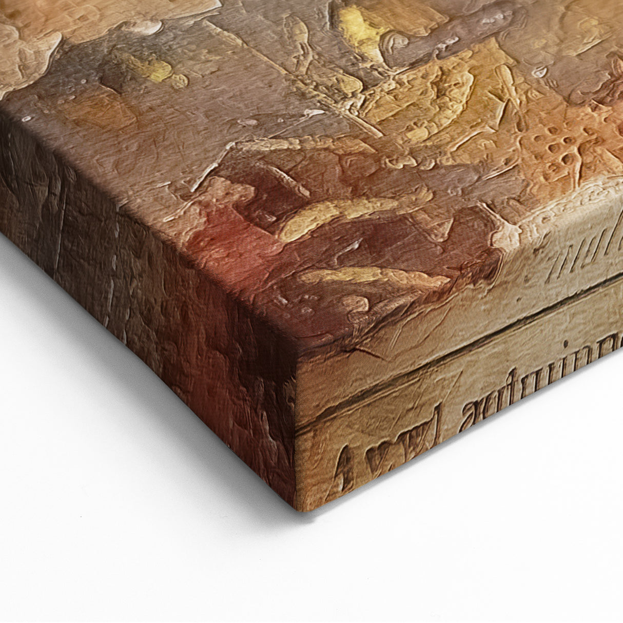 Sunset Fall Wall Art - Warm Orange and Red Abstract Autumn Decor