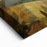 Rolling Hills Autumn Wall Art - Olive Green and Yellow Landscape Decor