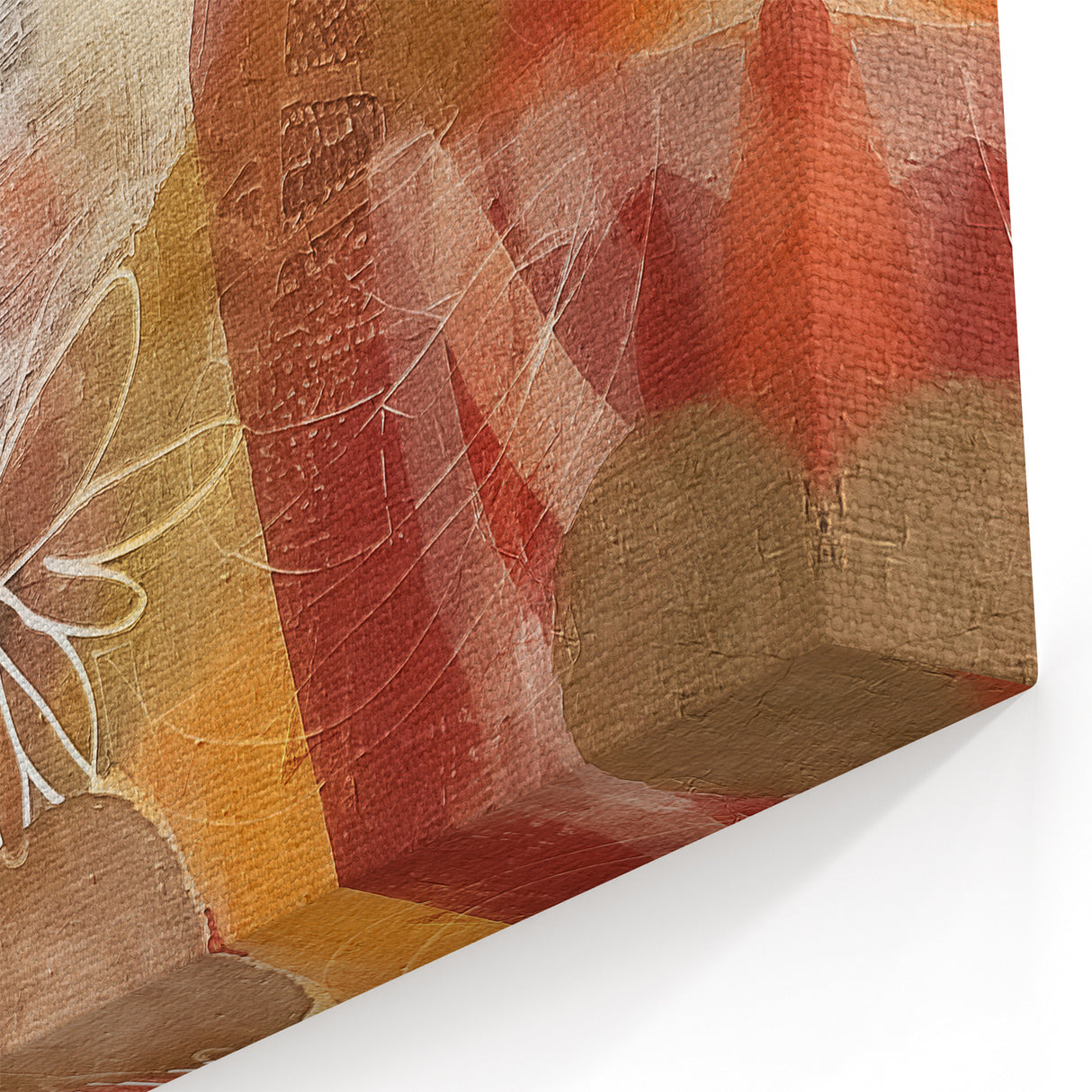 Bold Abstract Fall Wall Art - Warm Orange and Yellow Autumn Decor