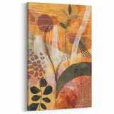 Modern Abstract Fall Wall Art - Mustard Yellow and Olive Green Decor
