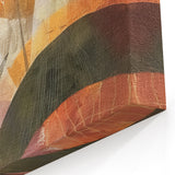 Modern Abstract Fall Wall Art - Mustard Yellow and Olive Green Decor