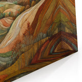 Autumn Hills Patchwork - Fall Wall Art Rustic Countryside Landscape