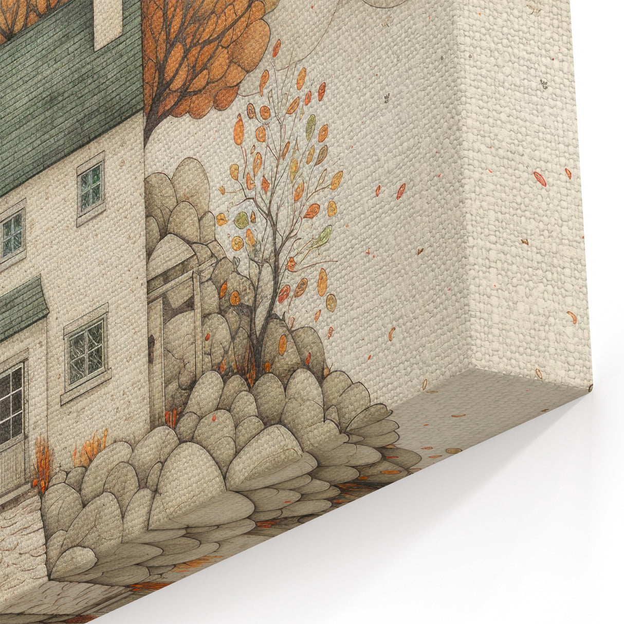 Autumn Cottage Charm - Fall Wall Art Cozy Rustic Seasonal Print