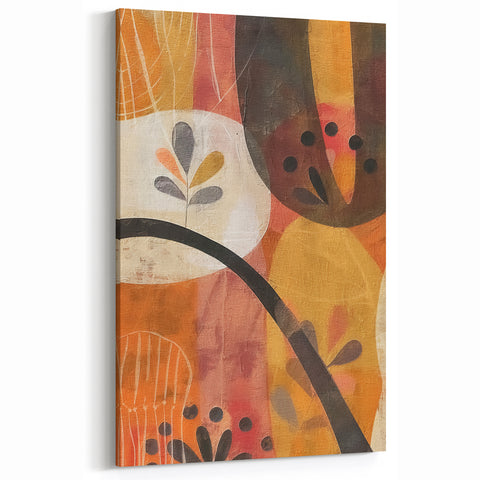 Playful Autumn Leaves - Fall Wall Art Modern Abstract Seasonal Print