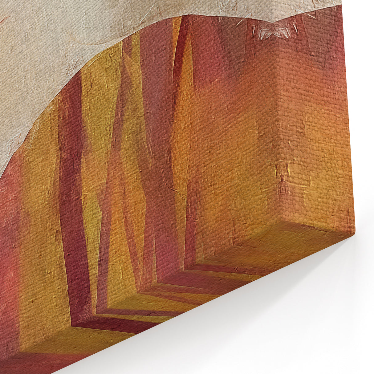 Abstract Autumn Wall Art - Modern Fall Decor with Warm Earth Tones