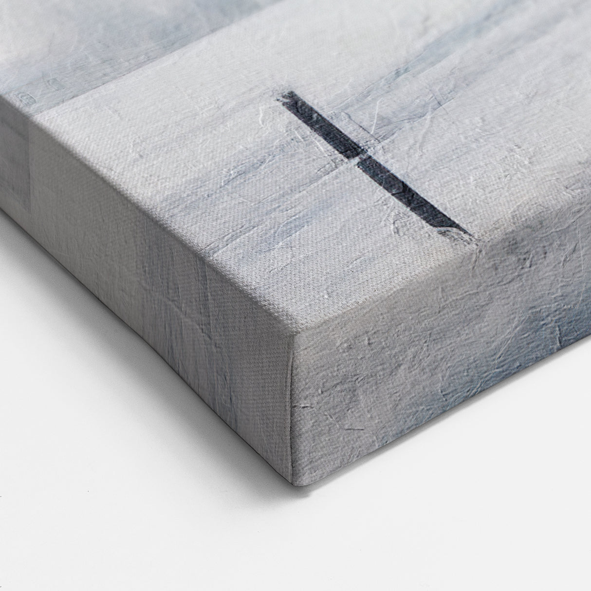 Frosty Winter Road Wall Art - Snowy Path with Frosted Trees Canvas