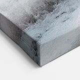 Winter Cottage Scene Wall Art - Snowy Path with Frosted Tree Canvas