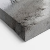 Serene Winter Road Wall Art - Snowy Path with Bare Tree Canvas