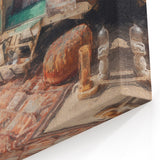 Bohemian Caravan Beach Scene - Vintage Caravan Wall Art