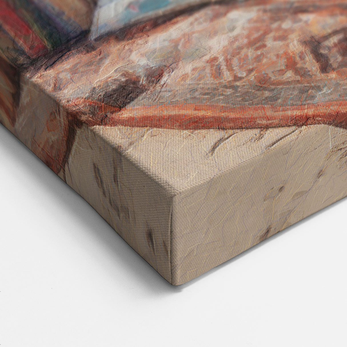 Bohemian Caravan Beach Scene - Vintage Caravan Wall Art