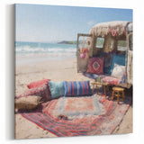 Coastal Bohemian Caravan - Retro RV Wall Decor