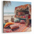 Bright Bohemian Beach Caravan - Retro Camper Van Wall Art