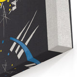 Abstract Geometric Modern Wall Art - Bold Black and Yellow Print