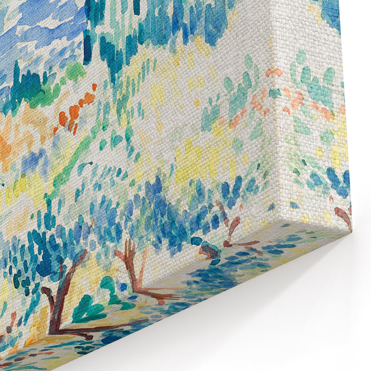 Vibrant Landscape Modern Wall Art - Serene Coastal Nature-Inspired Print
