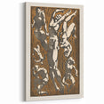 Abstract Modern Wall Art - Dynamic Nude Figures with Earthy Tones