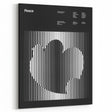 Vintage Minimalist Poster Wall Art - Black and White "Peace" Design