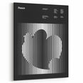 Vintage Minimalist Poster Wall Art - Black and White "Peace" Design