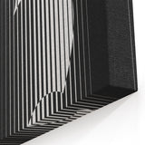Vintage Minimalist Poster Wall Art - Black and White "Peace" Design