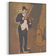 Vintage Performer Wall Art - Whimsical Clown Playing Violin in Warm Tones