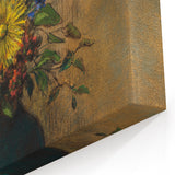 Vintage Floral Wall Art - Wildflower Bouquet in Warm, Earthy Tones