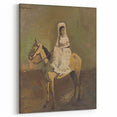 Vintage Equestrian Wall Art - Woman on Horseback in Earthy Tones