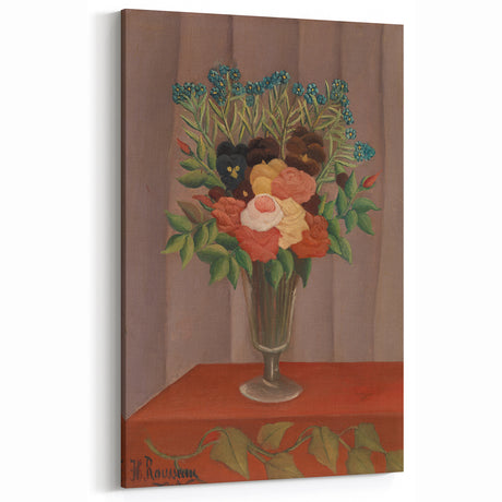 Vintage Floral Wall Art - Henri Rousseau's "Bouquet of Flowers" Print