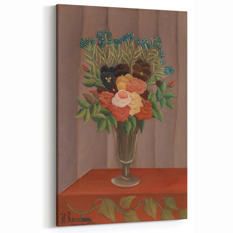 Vintage Floral Wall Art - Henri Rousseau's "Bouquet of Flowers" Print
