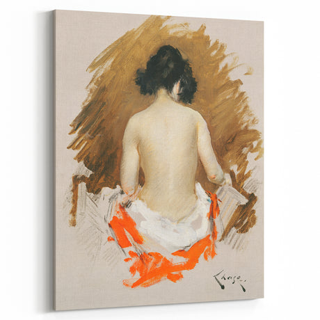 Modern Wall Art - Nude Figure with Kimono | Elegant Minimalist Decor