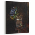 Modern Wall Art - Dark Floral Bouquet of Violets | Elegant Contemporary Art