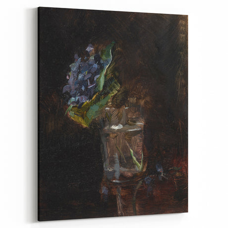 Modern Wall Art - Dark Floral Bouquet of Violets | Elegant Contemporary Art