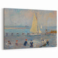 Modern Wall Art - Lively Seascape with Bathers | Coastal Beach Scene