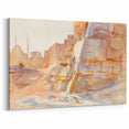 Modern Wall Art - Sunlit Desert Landscape | Tranquil Architecture Scene