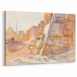 Modern Wall Art - Sunlit Desert Landscape | Tranquil Architecture Scene