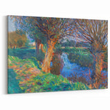 Modern Wall Art - Vibrant Riverside Landscape | Colorful Nature Decor