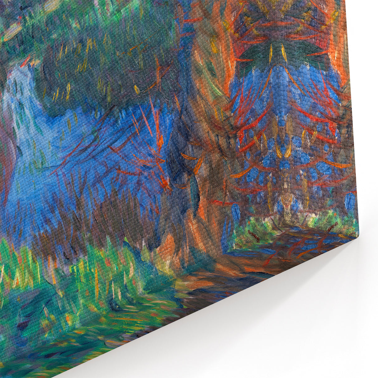 Modern Wall Art - Vibrant Riverside Landscape | Colorful Nature Decor