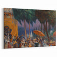 Modern Wall Art - Festive Outdoor Gathering Scene | Vibrant Social Decor