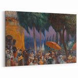Modern Wall Art - Festive Outdoor Gathering Scene | Vibrant Social Decor