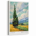 Famous Van Gogh Paintings - Cypress Trees in Wheatfield Wall Art