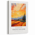 Van Gogh Canvas Prints - Golden Countryside Sunset Wall Art