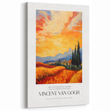 Van Gogh Canvas Prints - Golden Countryside Sunset Wall Art