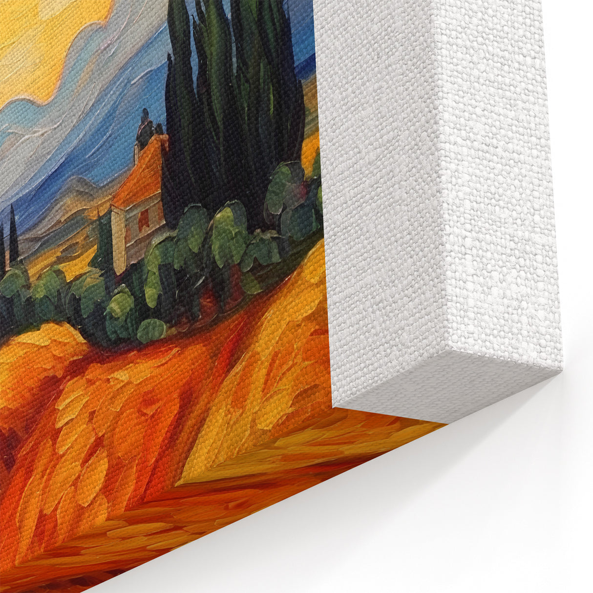 Van Gogh Canvas Prints - Golden Countryside Sunset Wall Art