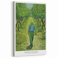 Vincent van Gogh Wall Art - Man Strolling Through Orchard Canvas Print