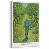 Vincent van Gogh Wall Art - Man Strolling Through Orchard Canvas Print