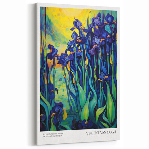 Starry Night Wall Art - Van Gogh Irises Canvas Print