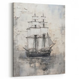 Tall Ship Wall Art - Nautical Canvas Print for Coastal Home Decor
