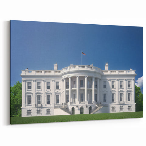 White House Wall Art – Historic Washington DC Landmark Canvas Print